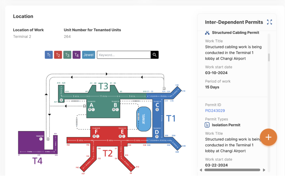 Changi Airport, Airport management app, interface concept 3