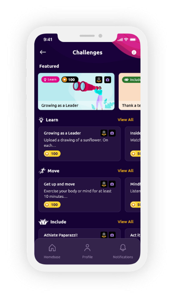 Special Olympics International, Unified Champion Schools app, interface concept 2